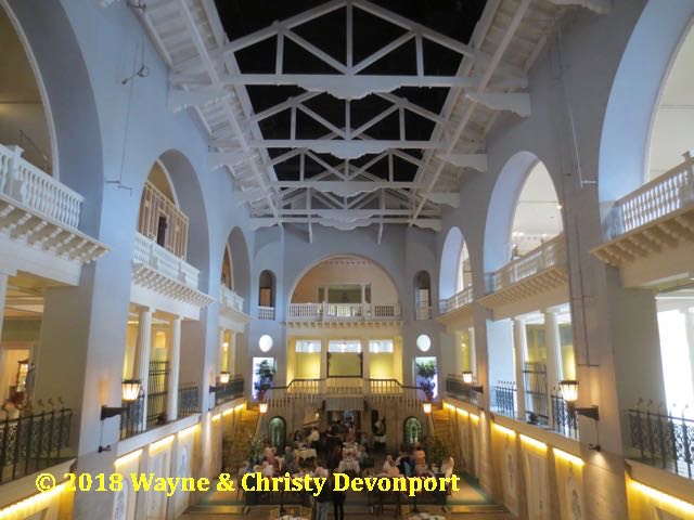 Hotel Alcazar swimming pool, now a dining room